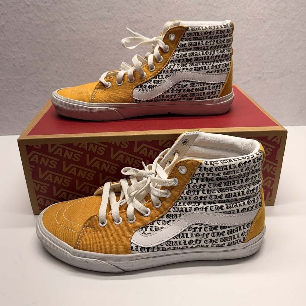 Vans Sk8-Hi Off The Wall Mango Mojito Yellow Sneakers VN0A4BV6SM9 Men's 9.5